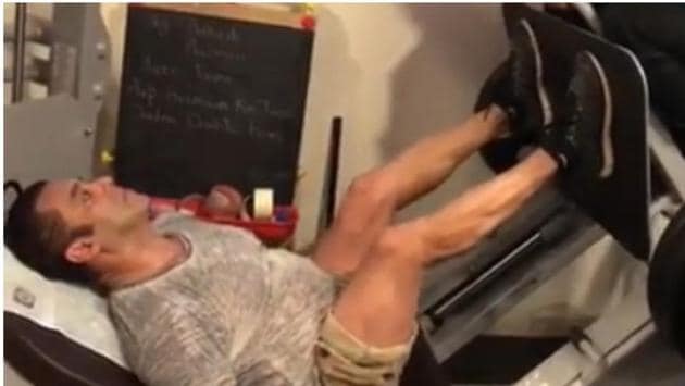 Salman Khan exercises in his gym.(Instagram)