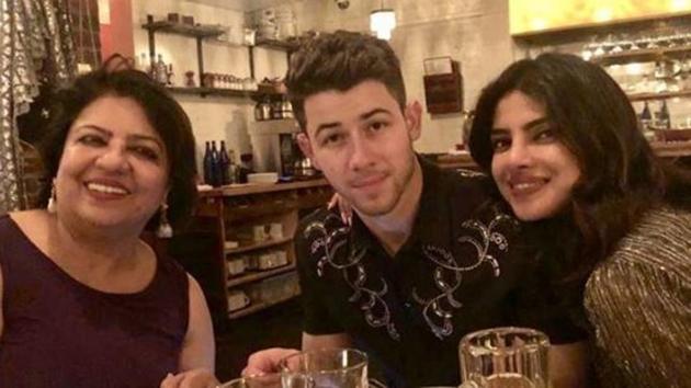 Priyanka Chopra and Nick Jonas celebrate Madhu Chopra’s birthday in Boston.