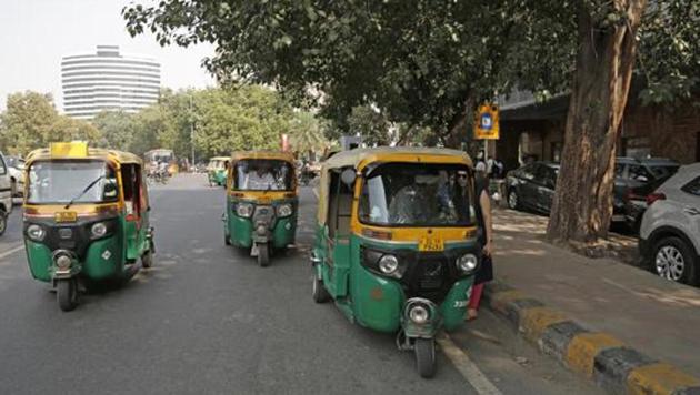 Commuters travelling in auto-rickshaws in Delhi will have to shell out more from Tuesday, with the state transport authority issuing a notification on Monday effecting a 18.75-per cent increase on existing rates. (Sanchit Khanna/HT PHOTO) Commuters travelling in auto-rickshaws in Delhi will have to shell out more from Tuesday, with the state transport authority issuing a notification on Monday effecting a 18.75-per cent increase on existing rates. (Sanchit Khanna/HT PHOTO)