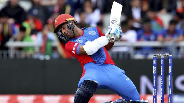 Afghanistan's Hashmatullah Shahidi evades a rising delivery. (AP)
