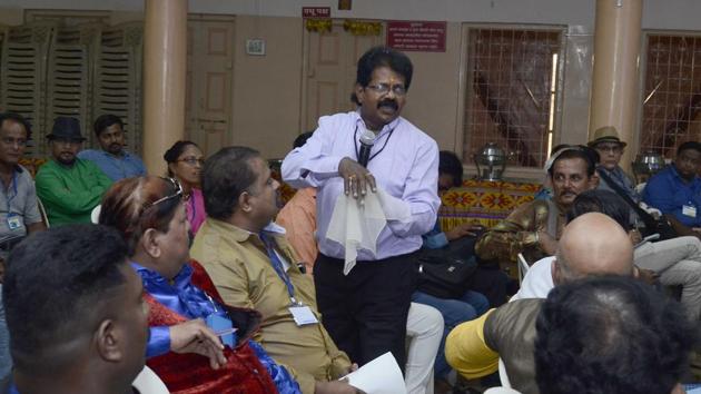 During the workshop, Shyaam demonstrated techniques that go behind setting up a magic show and every minute detail that goes into it.(Ravindra Joshi/HT PHOTO)
