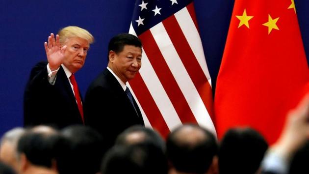 File photo: U.S. President Donald Trump and China's President Xi Jinping meet business leaders at the Great Hall of the People in Beijing.(REUTERS)