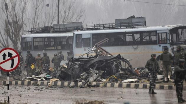 An Army soldier was killed in a gunfight with militants in Jammu and Kashmir’s Anantnag on Tuesday. Two Jaish-e-Mohammed operatives were also killed. One of them has been identified as Sajjad Bhat, the owner of the vehicle used in the Pulwama terror attack of February 14. Tawseef Ahmed Bhat, who is also linked to the Pulwama attack, was the other militant killed on Tuesday. (Waseem Andrabi / HT File)