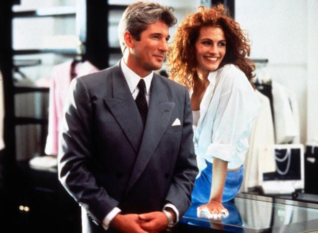 Julia Roberts and Richard Gere in a still from Pretty Woman.