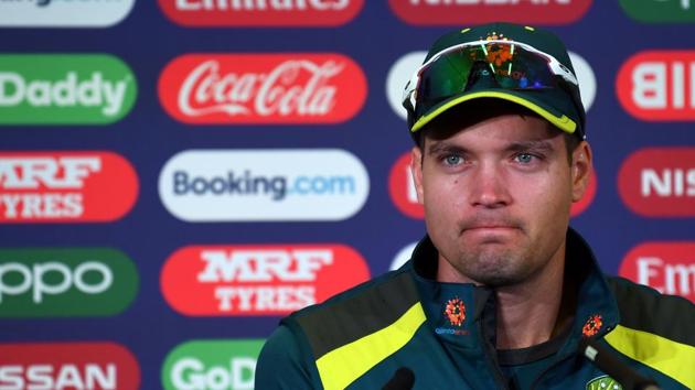 Australia's Alex Carey attends a press conference at Trent Bridge. (AFP) Australia's Alex Carey attends a press conference at Trent Bridge. (AFP)