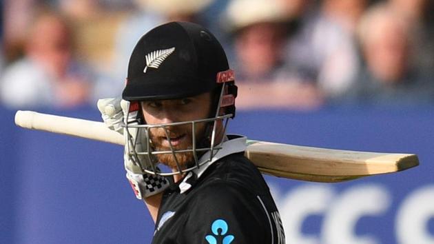 New Zealand's captain Kane Williamson bats during the 2019 Cricket World Cup group stage match between New Zealand and South Africa at Edgbaston in Birmingham, central England, on June 19, 2019 (AFP)
