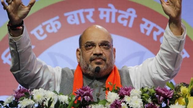 Shah’s visit comes at a time when security forces in J&K have stepped up counterterrorism operations in the state.(Photo by Siddharaj Solanki/ Hindustan Times)
