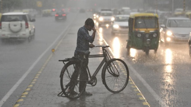 Earlier, a western disturbance had caused light rain on Monday, bringing the temperature down to 31 degrees Celsius — the lowest this month. (HT Photo) Earlier, a western disturbance had caused light rain on Monday, bringing the temperature down to 31 degrees Celsius — the lowest this month. (HT Photo)