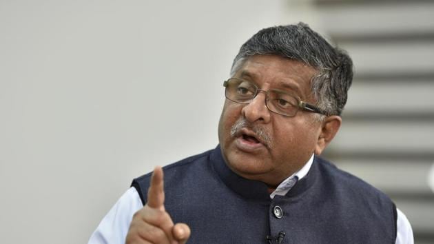 Law minister Ravi Shankar Prasad finally introduced The Muslim Women (Protection of Rights on Marriage) Bill after the ruling dispensation won the floor test by 186-74 votes.(Sanjeev Verma/HT PHOTO)