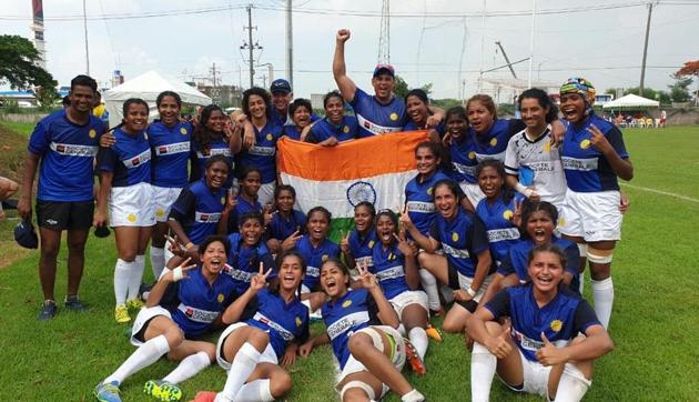 The Indian women’s rugby team claimed a historic first-ever international Rugby 15s victory((Source: Rugby India/Twitter))