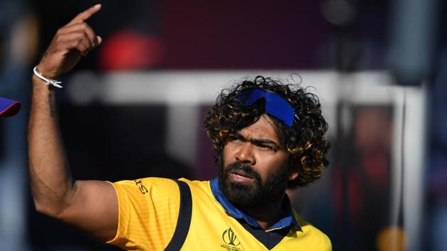 Sri Lanka's Lasith Malinga gestures on the field as Sri Lanka's players celebrate their win after the 2019 Cricket World Cup group stage match between England and Sri Lanka at Headingley in Leeds, northern England, on June 21, 2019. - Sri Lanka beat England by 20 runs. (AFP) Sri Lanka's Lasith Malinga gestures on the field as Sri Lanka's players celebrate their win after the 2019 Cricket World Cup group stage match between England and Sri Lanka at Headingley in Leeds, northern England, on June 21, 2019. - Sri Lanka beat England by 20 runs. (AFP)