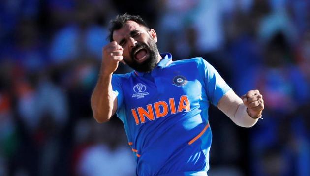 India v Afghanistan - The Ageas Bowl, Southampton, Britain - June 22, 2019 India's Mohammed Shami celebrates taking the wicket of Afghanistan's Aftab Alam(Action Images via Reuters)