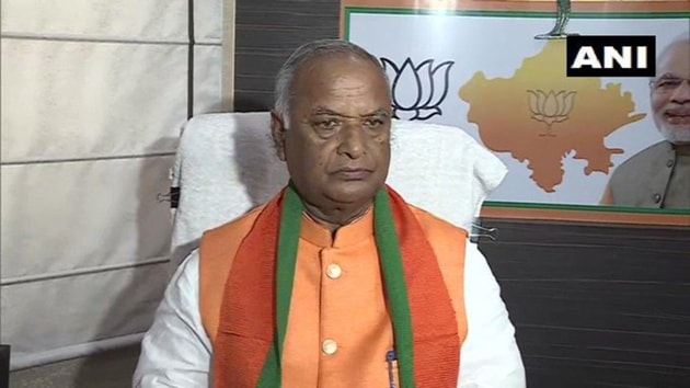 Rajya Sabha MP Madan Lal Saini headed the Rajasthan unit of the BJP.(ANI)