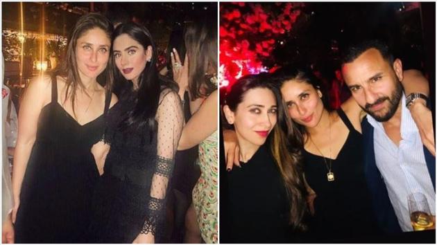 Kareena Kapoor, Karisma and Saif Ali Khan partied together.