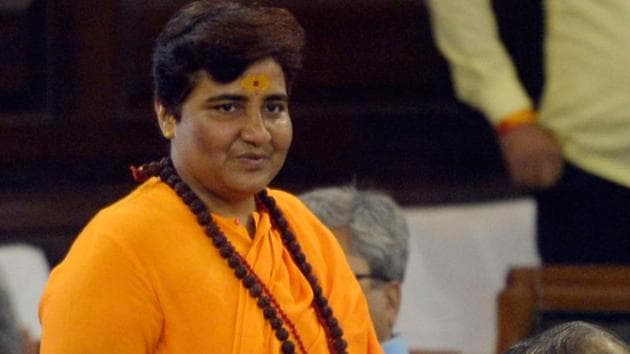 The 49-year-old newly elected Member of Parliament from Bhopal, Pragya Singh Thakur.(India Today Group/Getty Images)