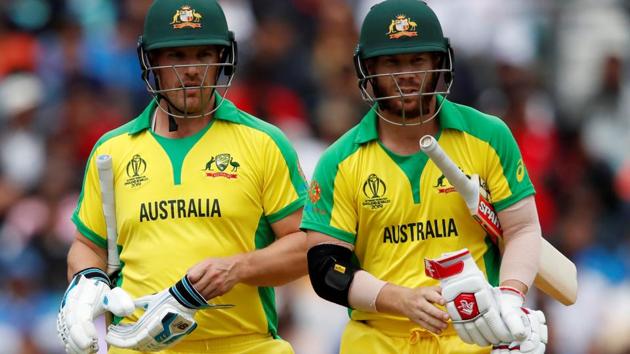 Australia's Aaron Finch and David Warner during the match .(Action Images via Reuters)