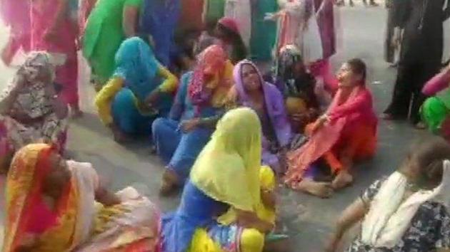 The women’s family has given a written complaint that a molestation attempt led to the incident.(ANI Photo) The women’s family has given a written complaint that a molestation attempt led to the incident.(ANI Photo)