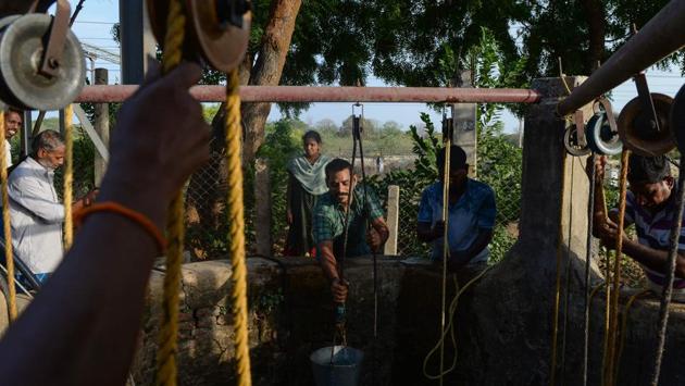 A rainstorm last Thursday night, the first for about six months, brought people out onto the streets to celebrate, but provided only temporary relief. “We don’t sleep at night because we worry that this well will run out,” said Srinivasan V., a 39-year-old electrician who starts queueing for water before dawn in his home district near Chennai airport. (Arun Sankar / AFP) A rainstorm last Thursday night, the first for about six months, brought people out onto the streets to celebrate, but provided only temporary relief. “We don’t sleep at night because we worry that this well will run out,” said Srinivasan V., a 39-year-old electrician who starts queueing for water before dawn in his home district near Chennai airport. (Arun Sankar / AFP)