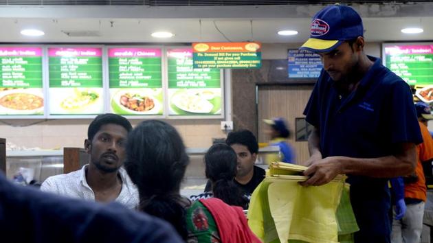 The hunt for H2O dominates daily life. Some Chennai restaurants now serve meals in banana leaves so that they do not have to wash plates. Others have stopped serving lunch altogether. Families have had to reorganise daily life, setting up schedules for showers and devoting up to six hours a day to line up for water -- three in the morning, three in the afternoon. (Arun Sankar / AFP) The hunt for H2O dominates daily life. Some Chennai restaurants now serve meals in banana leaves so that they do not have to wash plates. Others have stopped serving lunch altogether. Families have had to reorganise daily life, setting up schedules for showers and devoting up to six hours a day to line up for water -- three in the morning, three in the afternoon. (Arun Sankar / AFP)