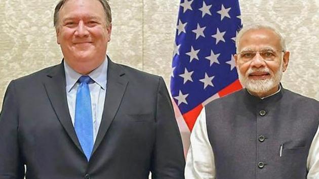 New Delhi: Prime Minister Narendra Modi meets the US Secretary of State, Michael R. Pompeo and the US Secretary of Defence, James Mattis, in New Delhi, Thursday, September 06, 2018. (PIB Photo via PTI)(PTI9_6_2018_000256B)(PTI)