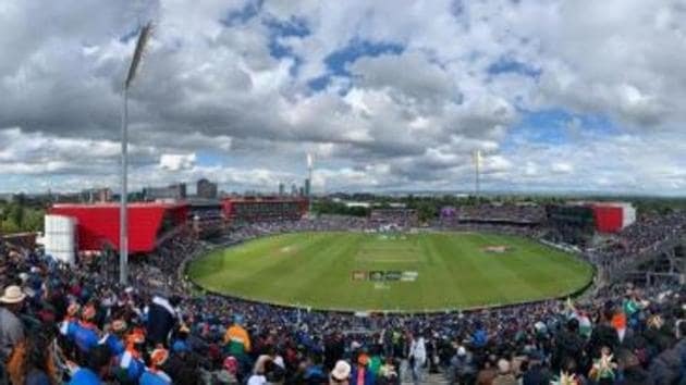 Aerial view of Old Trafford cricket stadium in Manchester.(Twitter)