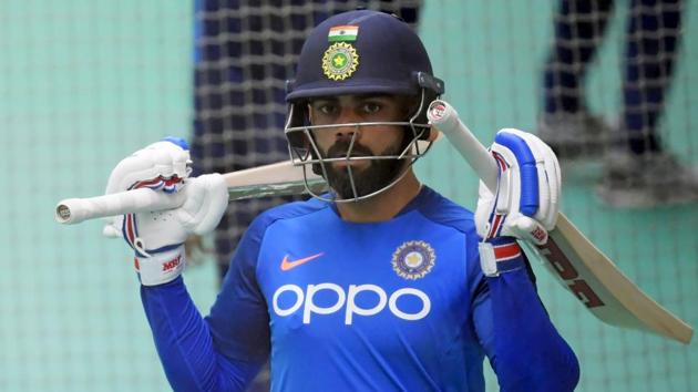 India's captain Virat Kohli attends a training session at Old Trafford in Manchester. (AFP) India's captain Virat Kohli attends a training session at Old Trafford in Manchester. (AFP)