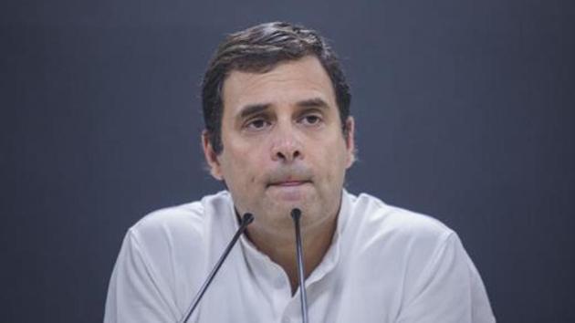 Rahul Gandhi had said at a meeting of the Congress Working Committee, the party’s highest decision making body, on May 25 that he would step down as party president.(Bloomberg)