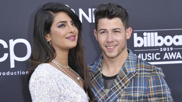 Priyanka Chopra and Nick Jonas arrives at the Billboard Music Awards on Wednesday, May 1, 2019, at the MGM Grand Garden Arena in Las Vegas.(Richard Shotwell/Invision/AP)