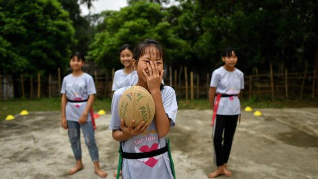 Rugby wasn’t the most obvious choice. Football, volleyball and sepak takraw were floated as options when the programme was piloted in Laos, but rugby was considered the most gender-neutral. “The young girls in the commune wanted to try this new sport that they had never seen before, it wasn’t considered a boys’ sport,” John Harris, regional operations officer for the scheme, told AFP. (Manan Vaytsyayana / AFP) Rugby wasn’t the most obvious choice. Football, volleyball and sepak takraw were floated as options when the programme was piloted in Laos, but rugby was considered the most gender-neutral. “The young girls in the commune wanted to try this new sport that they had never seen before, it wasn’t considered a boys’ sport,” John Harris, regional operations officer for the scheme, told AFP. (Manan Vaytsyayana / AFP)