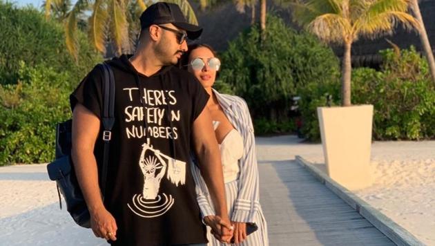 Malaika Arora with Arjun Kapoor on a vacation.