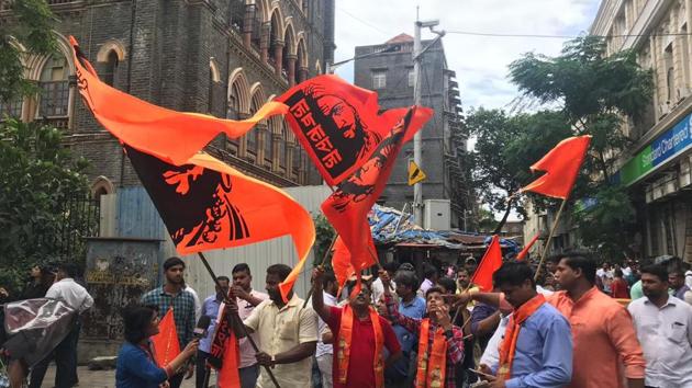 The Bombay High Court on Thursday upheld the constitutional validity of reservation for the Maratha community in government jobs and education. A division bench of Justices Ranjit More and Bharati Dangre, however, said the quota percentage should be reduced from 16% to 12 to 13%, as recommended by the State Backward Classes Commission. (Bhushan Koyande / HT Photo)