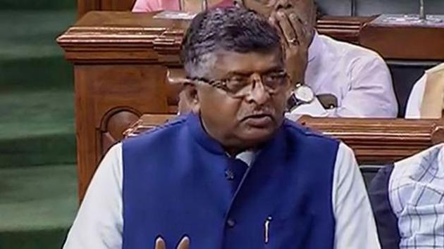 Union Communications and Law Minister Ravi Shankar Prasad (PTI) Union Communications and Law Minister Ravi Shankar Prasad (PTI)