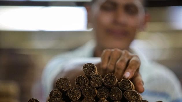 A worker rolls cigars at a factory in Esteli. Today, the country has 70 factories producing more than 5,000 brands, said the director of the Nicaraguan Chamber of Tobacco Producers, Wenceslao Castillo. (Inti Ocon / AFP)