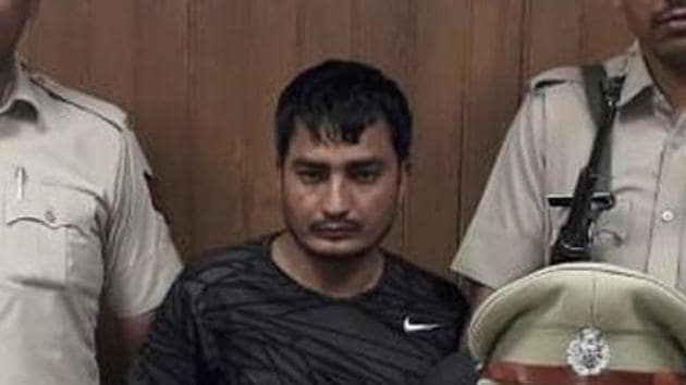 The police were searching for the arrested man in the case of stealing an ATM, a case registered at Rajinder Park police station last Monday. (HTPhoto) The police were searching for the arrested man in the case of stealing an ATM, a case registered at Rajinder Park police station last Monday. (HTPhoto)