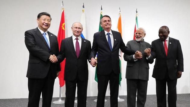 The joint statement said the Brics states strongly condemned terror in all forms. It called for concerted efforts and a comprehensive approach to counter terrorism under the UN auspices.(HT Photo)