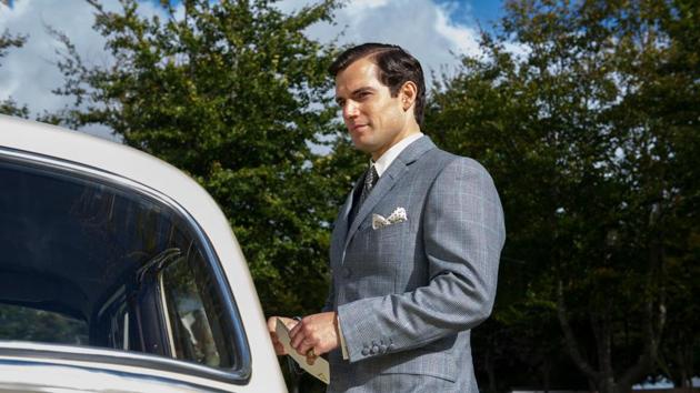 Henry Cavill in a still from The Man from UNCLE.