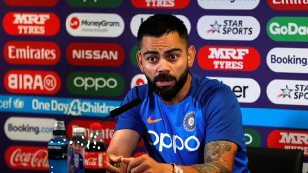 India skipper Virat Kohli speaking during a press conference.(Action Images via Reuters)