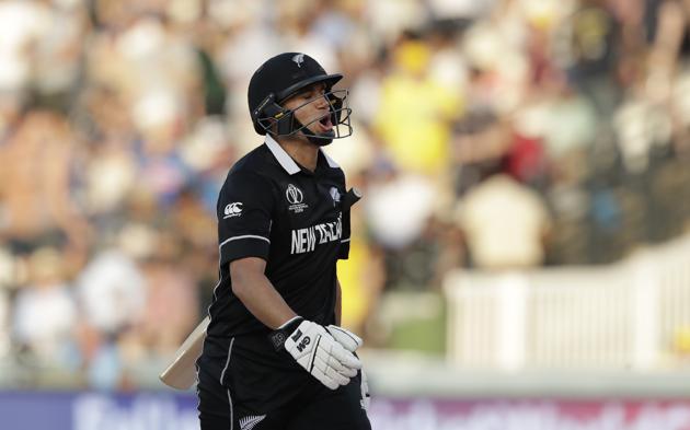 New Zealand's Ross Taylor reacts as he walks off the pitch after being given out caught by Australia's Alex Carey. (AP) New Zealand's Ross Taylor reacts as he walks off the pitch after being given out caught by Australia's Alex Carey. (AP)