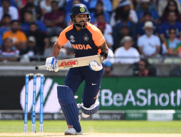 India's captain Virat Kohli runs between the wickets during the 2019 Cricket World Cup group stage match. (AFP) India's captain Virat Kohli runs between the wickets during the 2019 Cricket World Cup group stage match. (AFP)