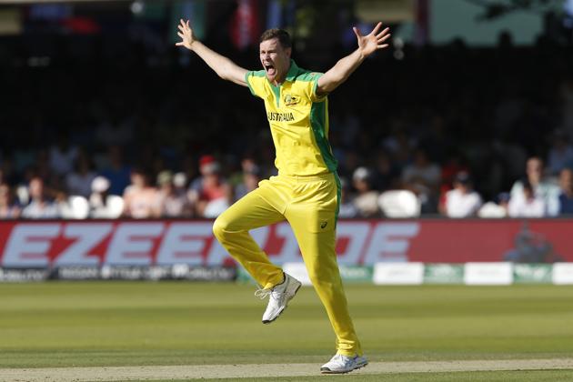 Australia's Jason Behrendorff appeals for the wicket of New Zealand's Martin Guptill. (AFP) Australia's Jason Behrendorff appeals for the wicket of New Zealand's Martin Guptill. (AFP)