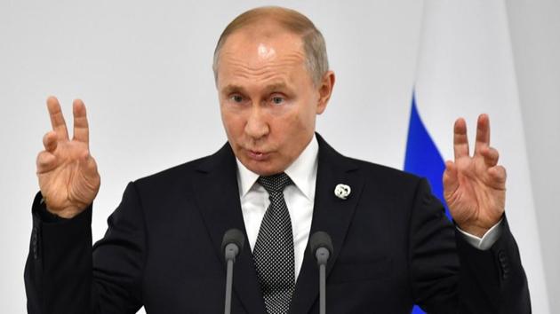 Russian President Vladimir Putin speaks during his news conference on the sidelines of the G-20 summit in Osaka, Japan. (REUTERS) Russian President Vladimir Putin speaks during his news conference on the sidelines of the G-20 summit in Osaka, Japan. (REUTERS)