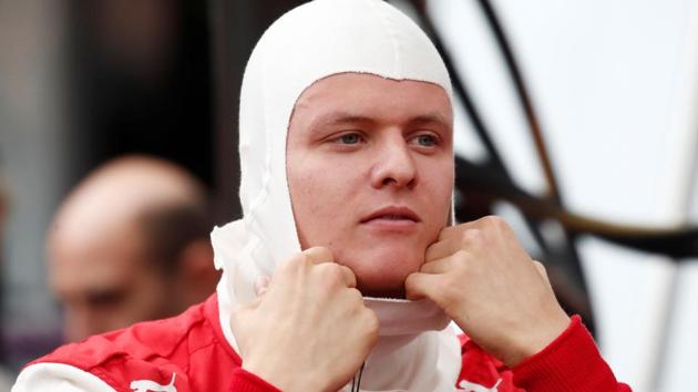 PREMA Racing's Mick Schumacher before the start of the GP2 race.(REUTERS)