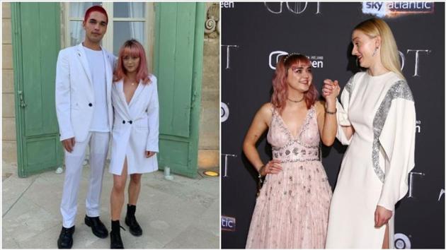 Check out Maisie Williams' all-white outfit for best friend Sophie