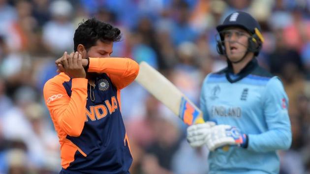 ICC World Cup 2019: Kuldeep Yadav reacts(AFP) ICC World Cup 2019: Kuldeep Yadav reacts(AFP)