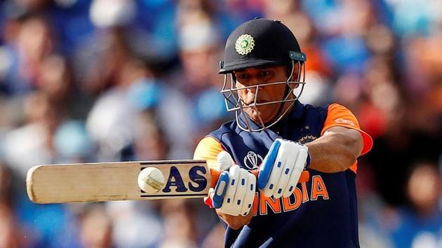 Cricket - ICC Cricket World Cup - England v India - Edgbaston, Birmingham, Britain - June 30, 2019 India's MS Dhoni hits a four Action Images via Reuters/Andrew Boyers(Action Images via Reuters)