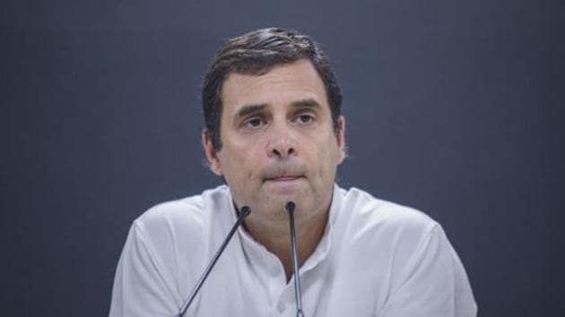 Chief ministers from five Congress-ruled states are going to call on Rahul Gandhi to persuade him to stay as the party’s president.(Bloomberg Photo)