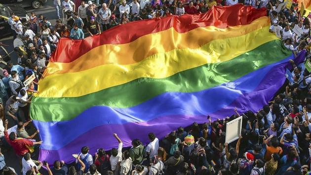 Millions lined the streets of New York on Sunday to wave rainbow flags, celebrate the movement toward LGBTQ equality.(PTI Photo)