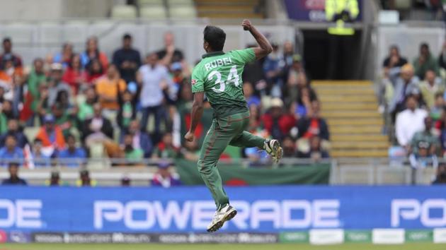 Bangladesh's Rubel Hossain celebrates after dismissing India's K.L. Rahul. (AP) Bangladesh's Rubel Hossain celebrates after dismissing India's K.L. Rahul. (AP)