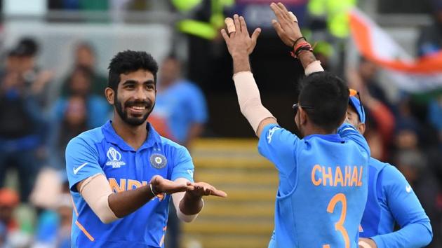 India's Jasprit Bumrah (L) celebrates the wicket of Bangladesh's Sabbir Rahman. (AFP) India's Jasprit Bumrah (L) celebrates the wicket of Bangladesh's Sabbir Rahman. (AFP)
