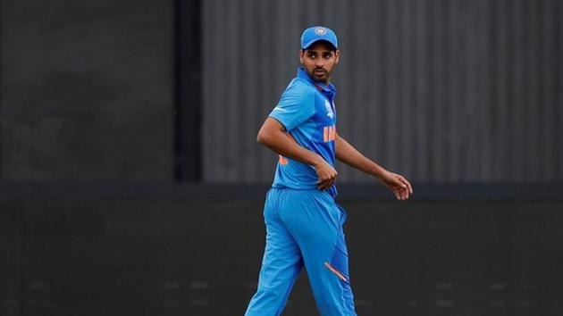India’s Bhuvneshwar Kumar walks off after suffering an injury against Pakistan(Action Images via Reuters)
